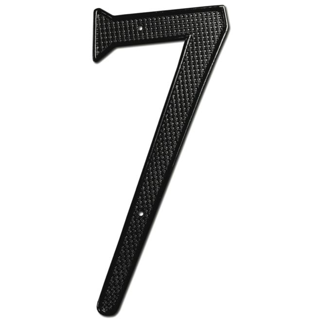 Deltana 4 inch Black Zinc Die-Cast Numbers - Number 6
