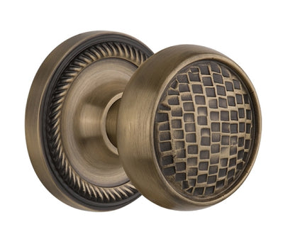 Nostalgic Warehouse Rope Rosette with Craftsman Knob - Mortise Lock