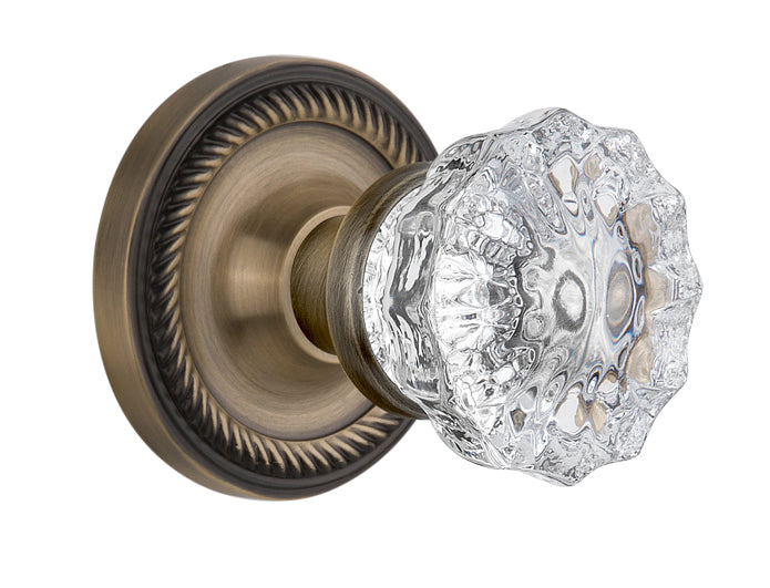 Nostalgic Warehouse Rope Rosette with Crystal Knob