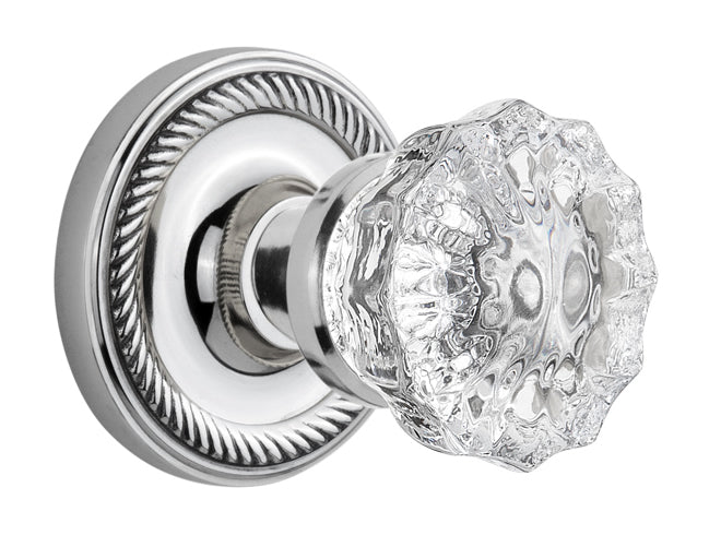 Nostalgic Warehouse Rope Rosette with Crystal Knob