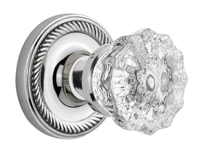 Nostalgic Warehouse Rope Rosette with Crystal Knob