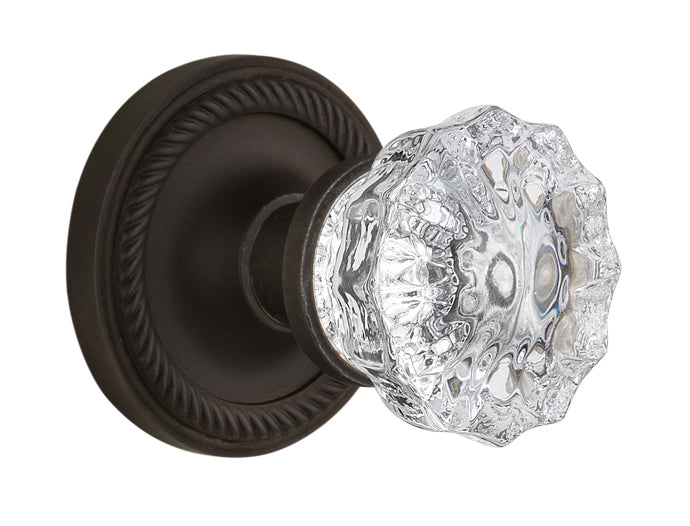 Nostalgic Warehouse Rope Rosette with Crystal Knob