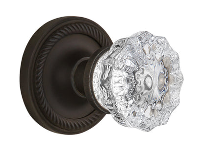Nostalgic Warehouse Rope Rosette with Crystal Knob