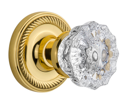 Nostalgic Warehouse Rope Rosette with Crystal Knob