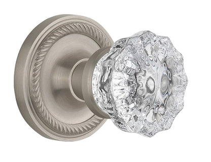 Nostalgic Warehouse Rope Rosette with Crystal Knob - Mortise Lock