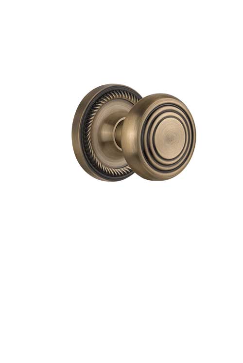 Nostalgic Warehouse Rope Rose with Deco Knob