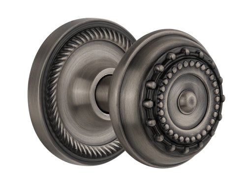 Nostalgic Warehouse Rope Rosette with Meadows Knob - Mortise Lock