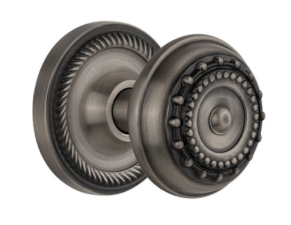 Nostalgic Warehouse Rope Rosette with Meadows Knob - Mortise Lock