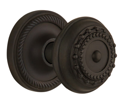 Nostalgic Warehouse Rope Rosette with Meadows Knob - Mortise Lock
