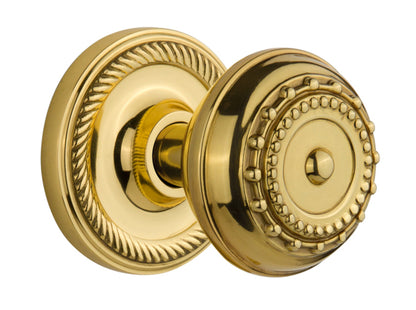 Nostalgic Warehouse Rope Rosette with Meadows Knob - Mortise Lock