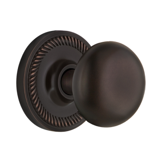Nostalgic Warehouse New York Knob with Rope Rosette - Timeless Bronze