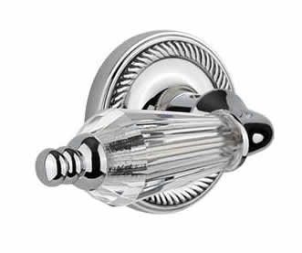 Nostalgic Warehouse Rope Rose with Parlor Crystal Lever