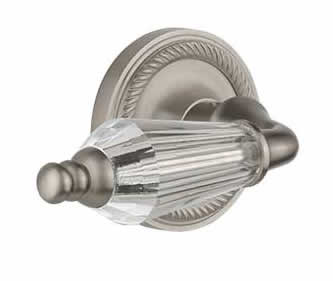Nostalgic Warehouse Rope Rose with Parlor Crystal Lever