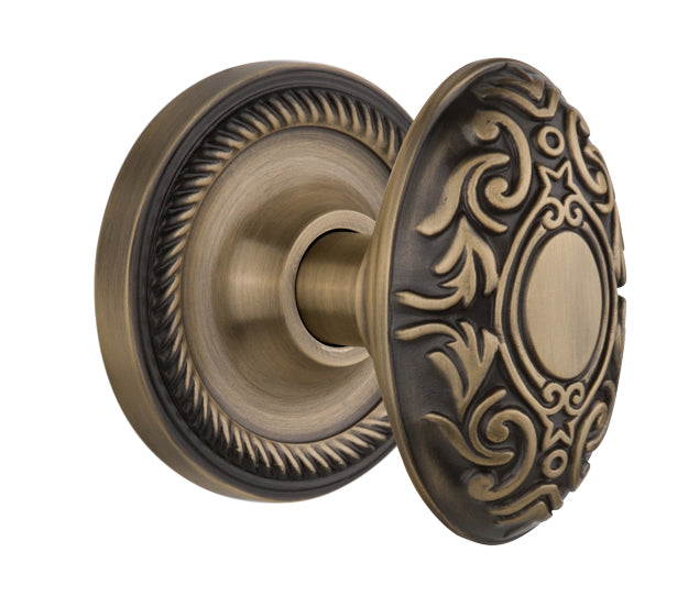 Nostalgic Warehouse Rope Rosette with Victorian Knob
