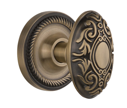 Nostalgic Warehouse Rope Rosette with Victorian Knob