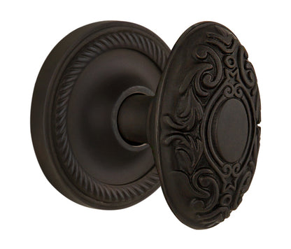 Nostalgic Warehouse Rope Rosette with Victorian Knob