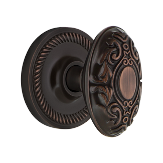 Nostalgic Warehouse Victorian Knob with Rope Rosette - Timeless Bronze