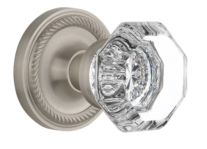 Nostalgic Warehouse Rope Rosette with Waldorf Knob - Mortise Lock