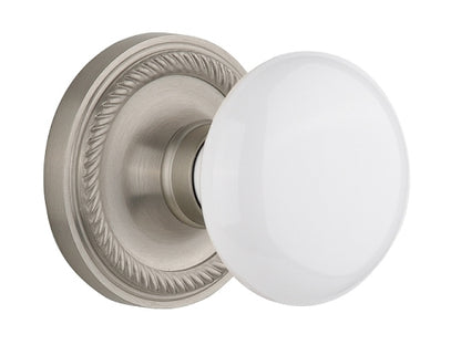 Nostalgic Warehouse Rope Rosette with Porcelain Knob