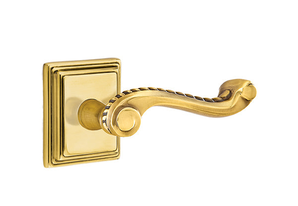 Emtek Rope Lever with Wilshire Rosette