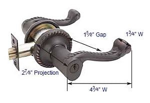 Emtek Rope Key in Lever with Style 8 Rosette