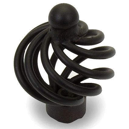 Dynasty Swirl Cabinet Knob In Black