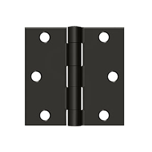 Deltana 3 x 3 Inch  Door Hinge - Oil Rubbed Bronze