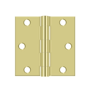 Deltana 3 x 3 Inch  Door Hinge - Polished Brass