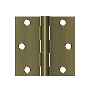 Deltana 3 x 3 Inch  Door Hinge - Antique Brass