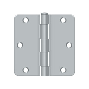 Deltana 3 1/2 x 3 1/2 Inch  Door Hinge - Brushed Chrome