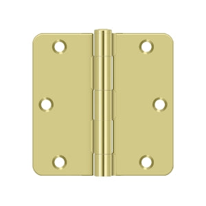 Deltana 3 1/2 x 3 1/2 Inch  Door Hinge - Polished Brass