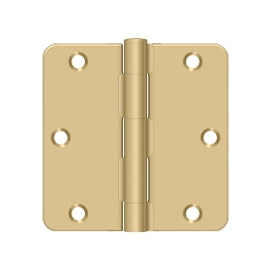 Deltana 3 1/2 x 3 1/2 Inch  Door Hinge - Brushed Brass