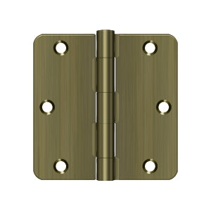 Deltana 3 1/2 x 3 1/2 Inch  Door Hinge - Antique Brass