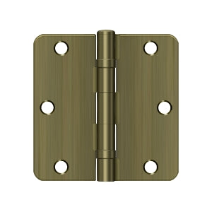 Deltana 3 1/2 x 3 1/2 Inch  Door Hinge - Antique Brass
