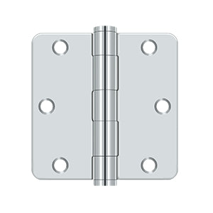 Deltana 3 1/2 x 3 1/2 Inch  Door Hinge - Polished Chrome