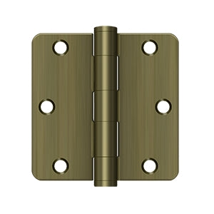 Deltana 3 1/2 x 3 1/2 Inch  Door Hinge - Antique Brass