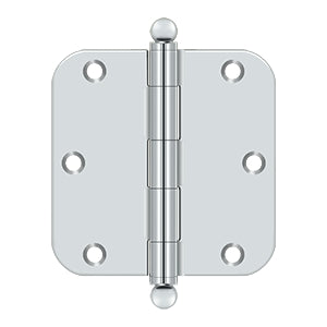 Deltana 3 1/2 x 3 1/2 Inch  Door Hinge - Polished Chrome