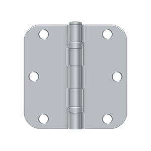 Deltana 3 1/2 x 3 1/2 Inch  Door Hinge - Brushed Chrome