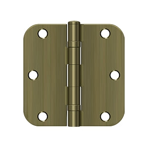 Deltana 3 1/2 x 3 1/2 Inch  Door Hinge - Antique Brass
