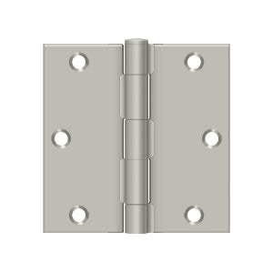 Deltana 3 1/2 x 3 1/2 Inch Steel 1/4 Inch Radius Corner HD Hinge - Pair