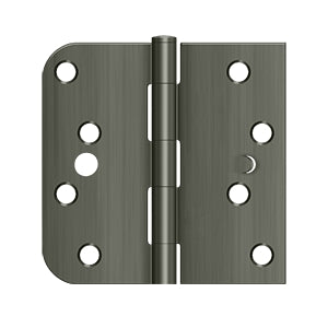 Deltana 4 x 4 Inch  Door Hinge - Antique Nickel - Left Handing