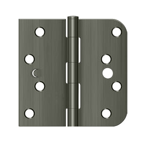 Deltana 4 x 4 Inch  Door Hinge - Antique Nickel - Right Handing
