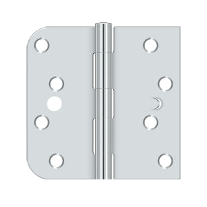 Deltana 4 x 4 Inch  Door Hinge - Polished Chrome - Left Handing