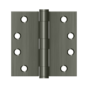 Deltana 4 x 4 Inch  Door Hinge - Antique Nickel