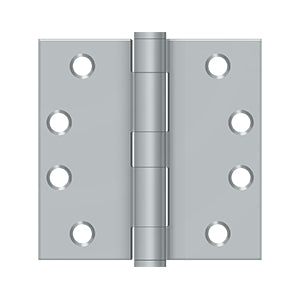 Deltana 4 x 4 Inch  Door Hinge - Brushed Chrome
