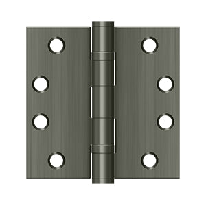 Deltana 4 x 4 Inch  Door Hinge - Antique Nickel