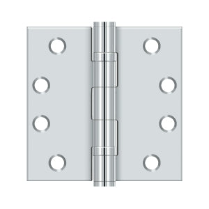 Deltana 4 x 4 Inch  Door Hinge - Polished Chrome