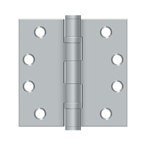 Deltana 4 x 4 Inch  Door Hinge - Brushed Chrome