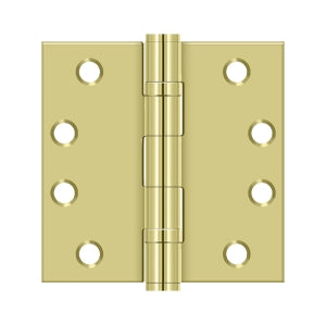 Deltana 4 x 4 Inch  Door Hinge - Polished Brass