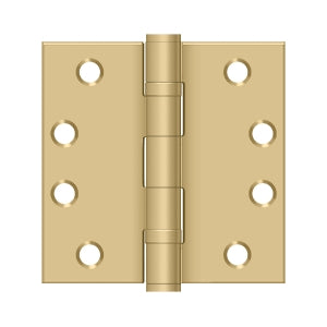 Deltana 4 x 4 Inch  Door Hinge - Brushed Brass